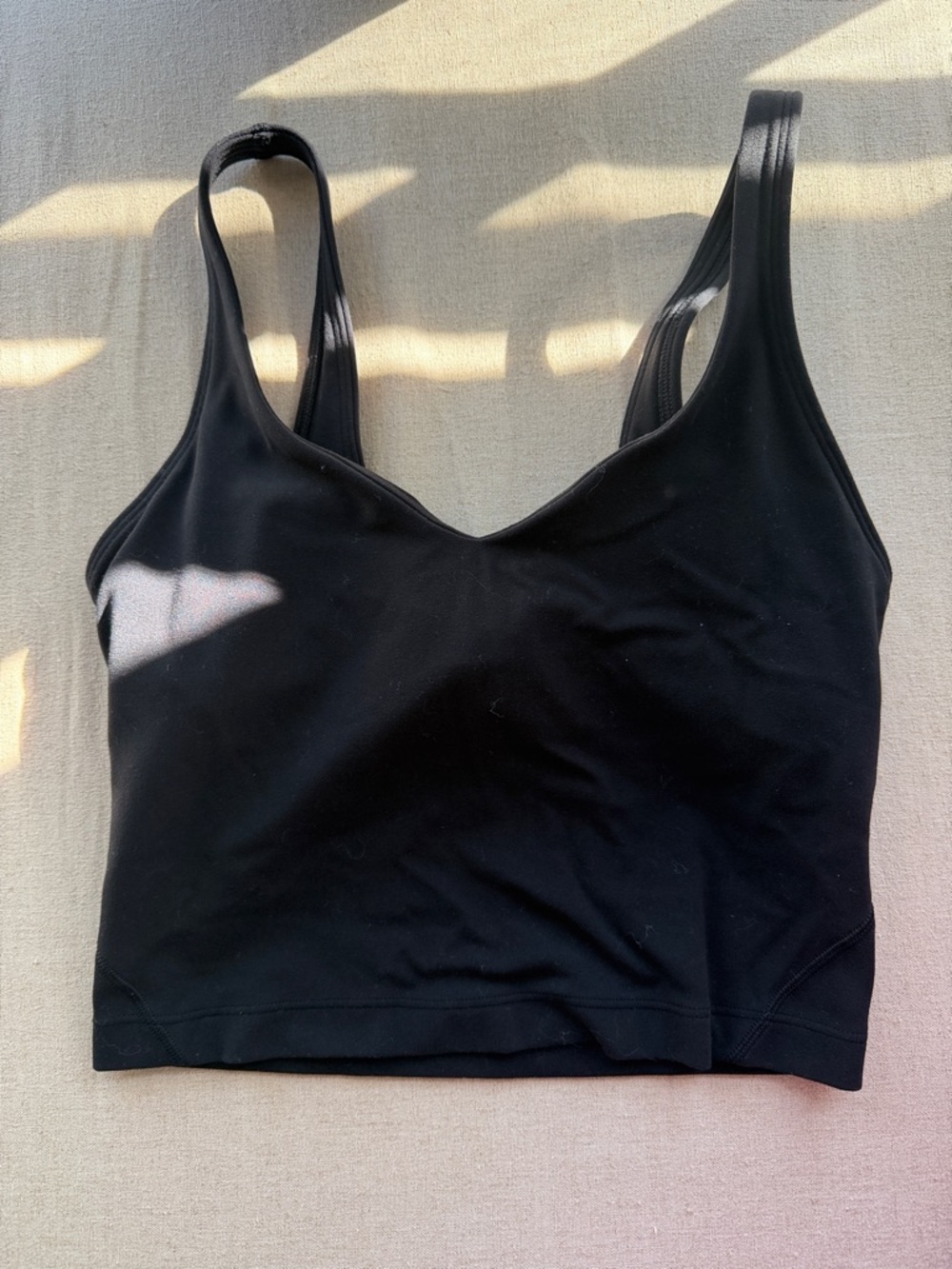 lululemon athletica Black Seamless Crop Sports Bra
